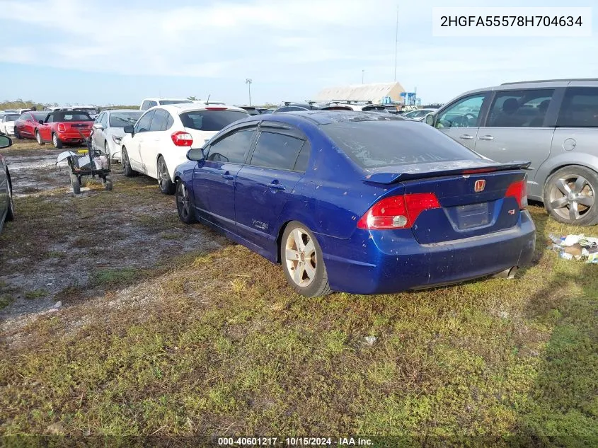 2HGFA55578H704634 2008 Honda Civic Si/Si Mugen