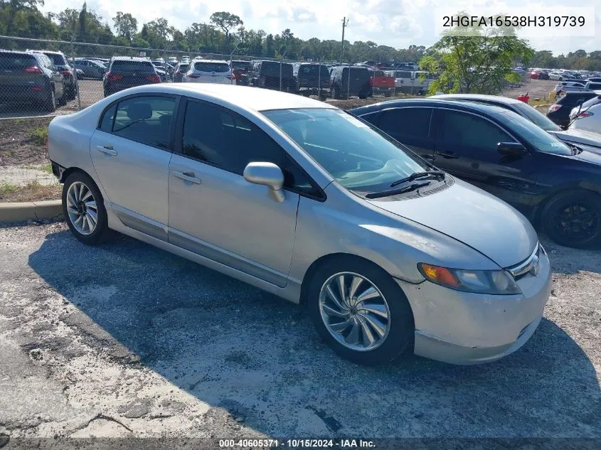 2HGFA16538H319739 2008 Honda Civic Lx