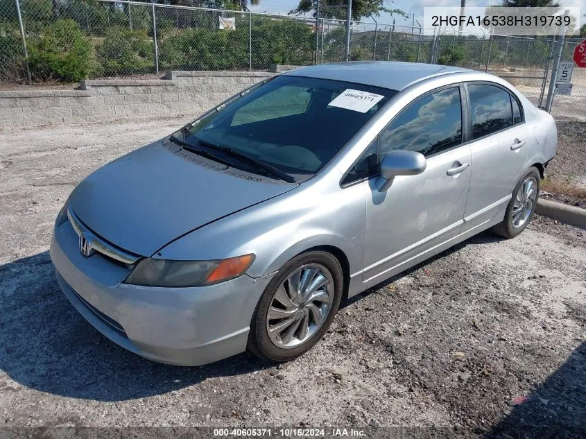 2HGFA16538H319739 2008 Honda Civic Lx