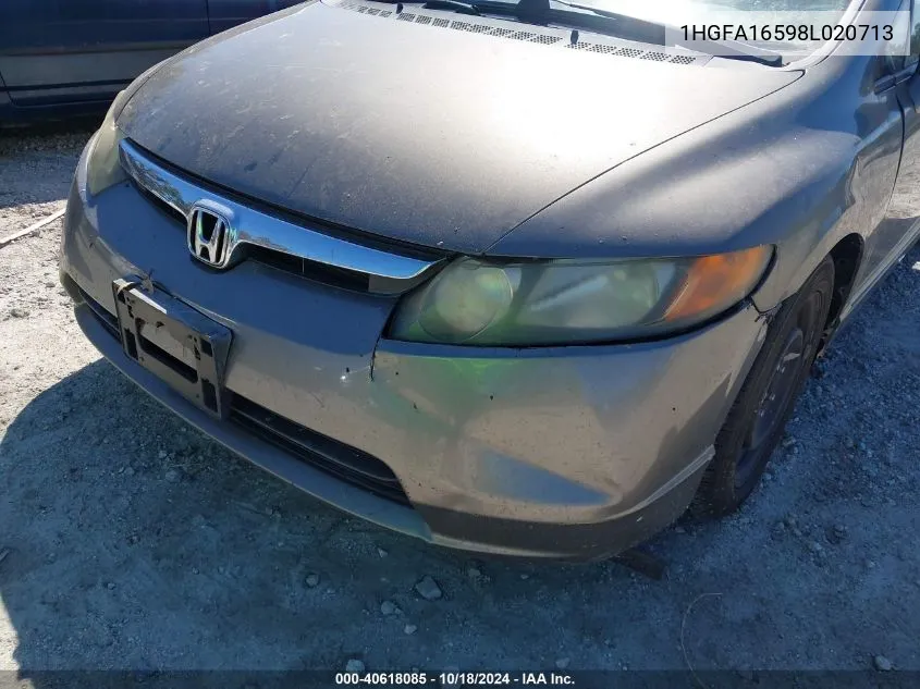 1HGFA16598L020713 2008 Honda Civic Lx