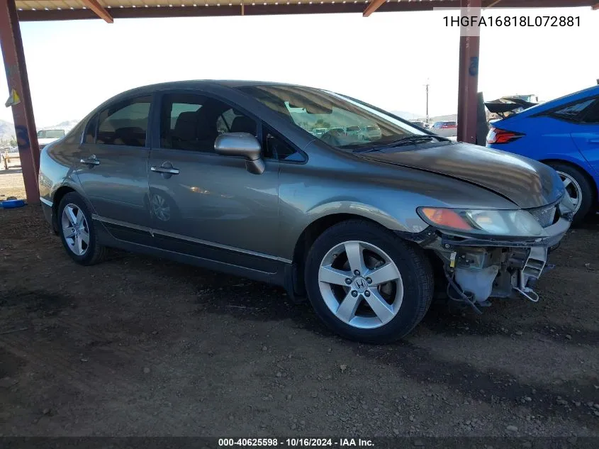 1HGFA16818L072881 2008 Honda Civic Ex