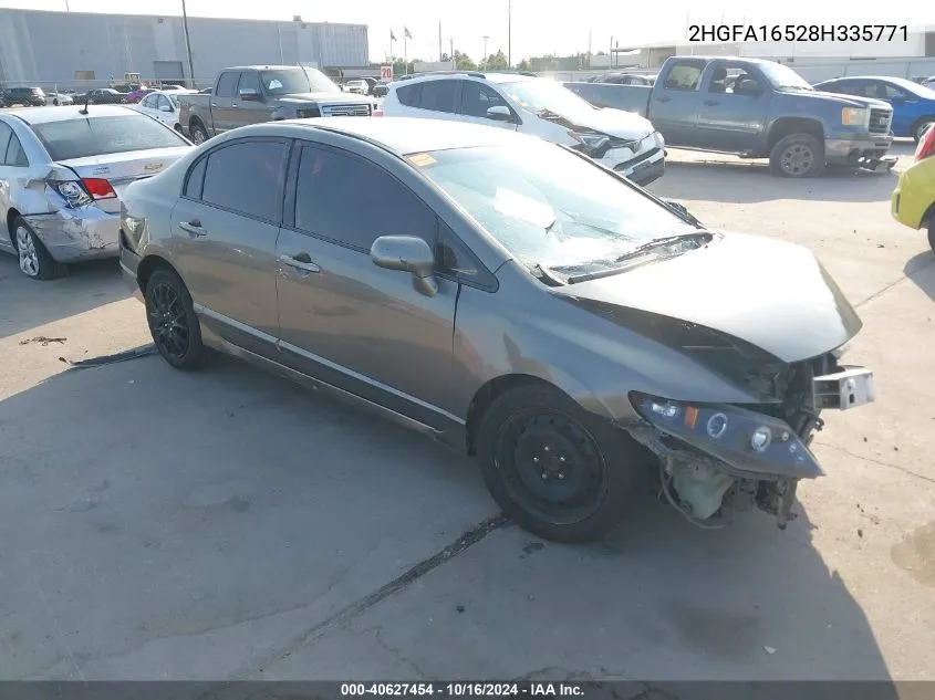 2008 Honda Civic Lx VIN: 2HGFA16528H335771 Lot: 40627454