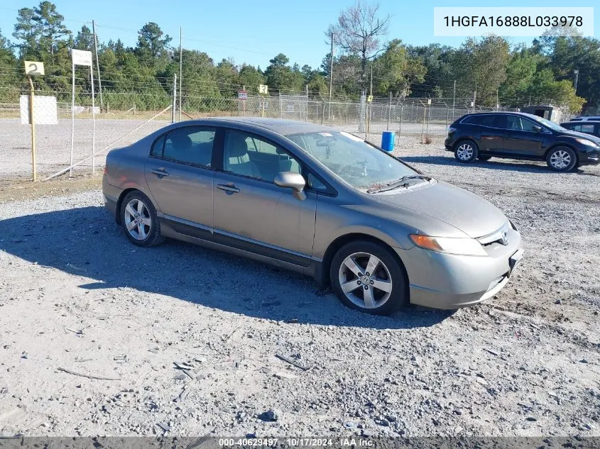 2008 Honda Civic Ex VIN: 1HGFA16888L033978 Lot: 40629497