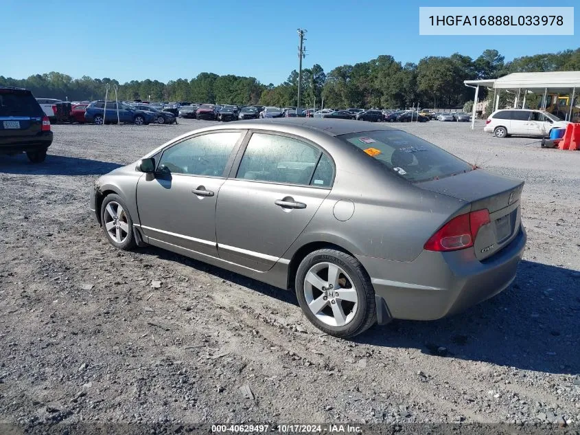 2008 Honda Civic Ex VIN: 1HGFA16888L033978 Lot: 40629497