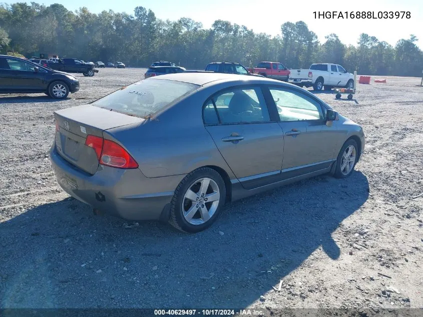 2008 Honda Civic Ex VIN: 1HGFA16888L033978 Lot: 40629497