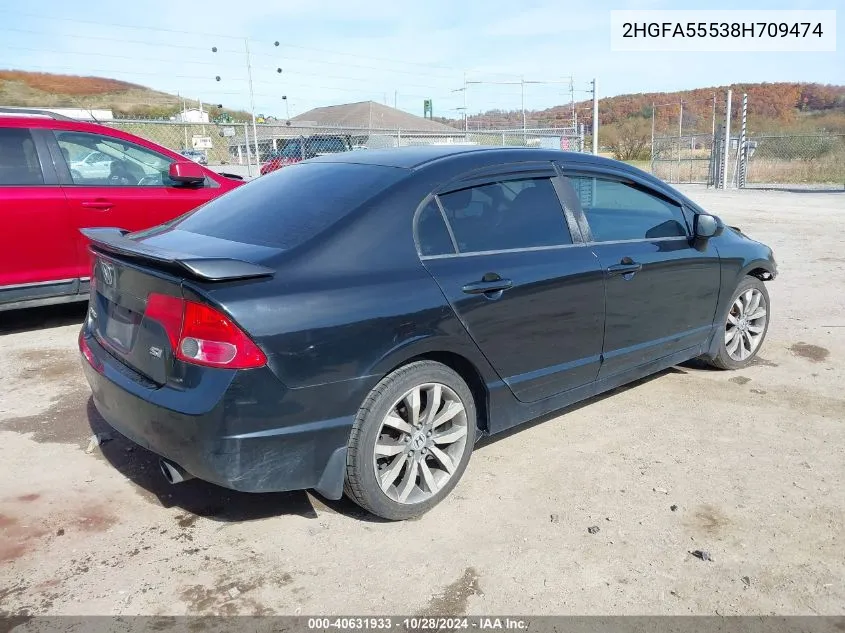 2008 Honda Civic Si/Si Mugen VIN: 2HGFA55538H709474 Lot: 40631933