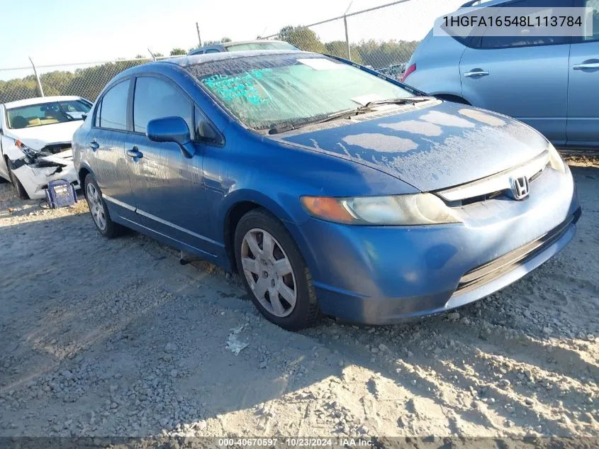 1HGFA16548L113784 2008 Honda Civic Lx