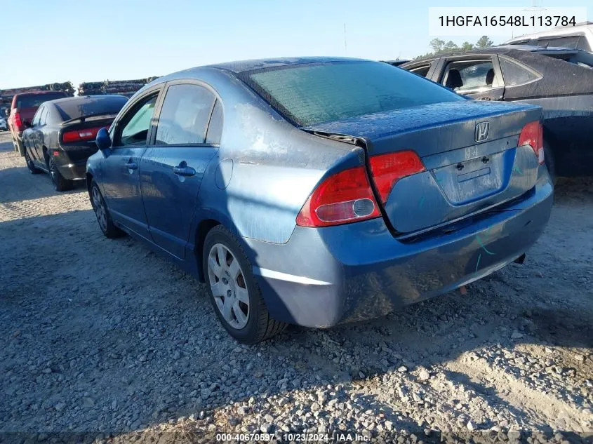 1HGFA16548L113784 2008 Honda Civic Lx