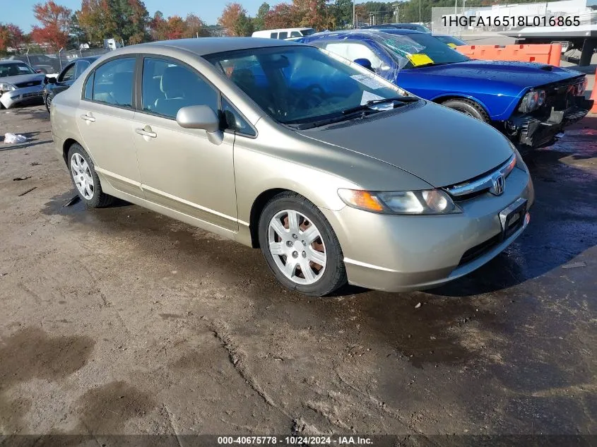 1HGFA16518L016865 2008 Honda Civic Lx