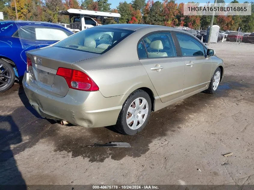 1HGFA16518L016865 2008 Honda Civic Lx