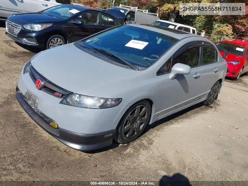 2008 Honda Civic Si/Si Mugen VIN: 2HGFA55568H711834 Lot: 40686336