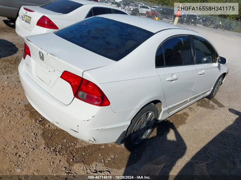 2HGFA16558H341175 2008 Honda Civic Lx