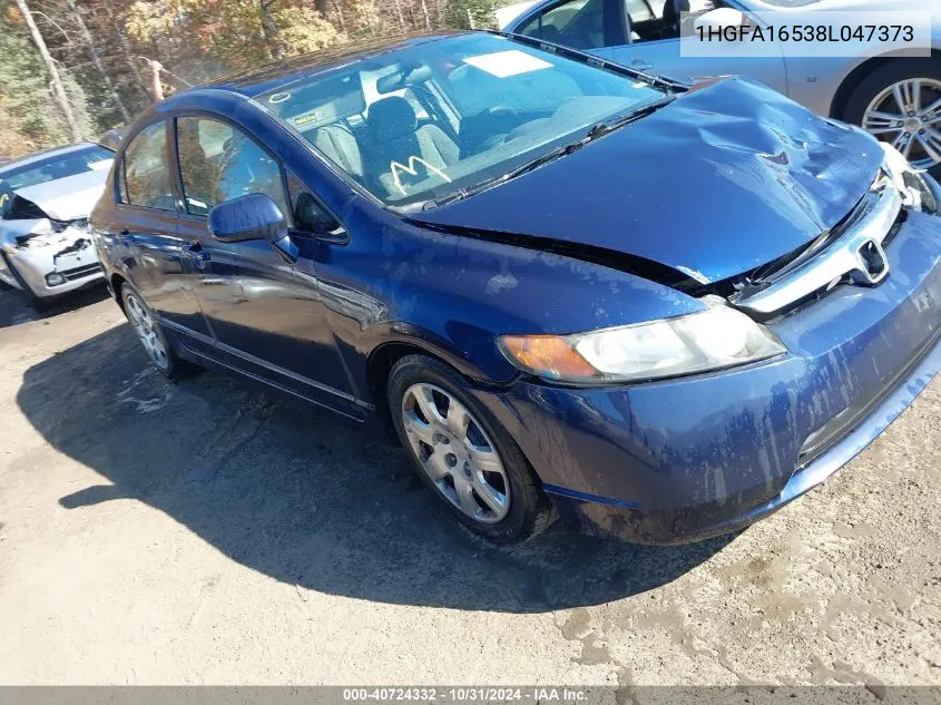 2008 Honda Civic Lx VIN: 1HGFA16538L047373 Lot: 40724332