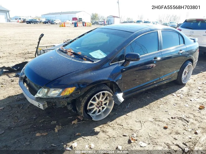 2008 Honda Civic Si/Si Mugen VIN: 2HGFA55568H703801 Lot: 40739873