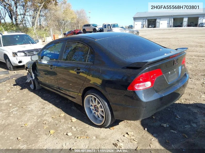 2008 Honda Civic Si/Si Mugen VIN: 2HGFA55568H703801 Lot: 40739873