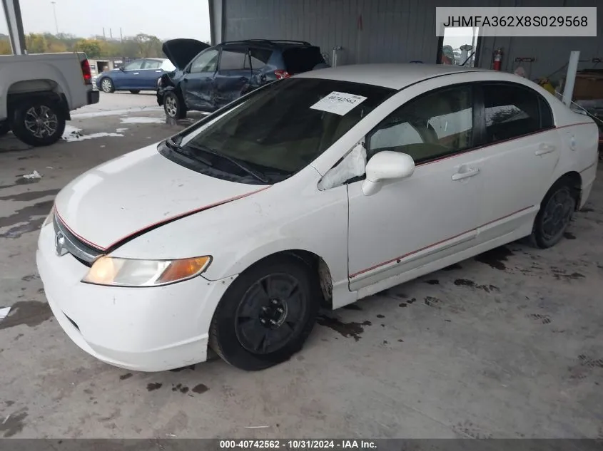 JHMFA362X8S029568 2008 Honda Civic Hybrid