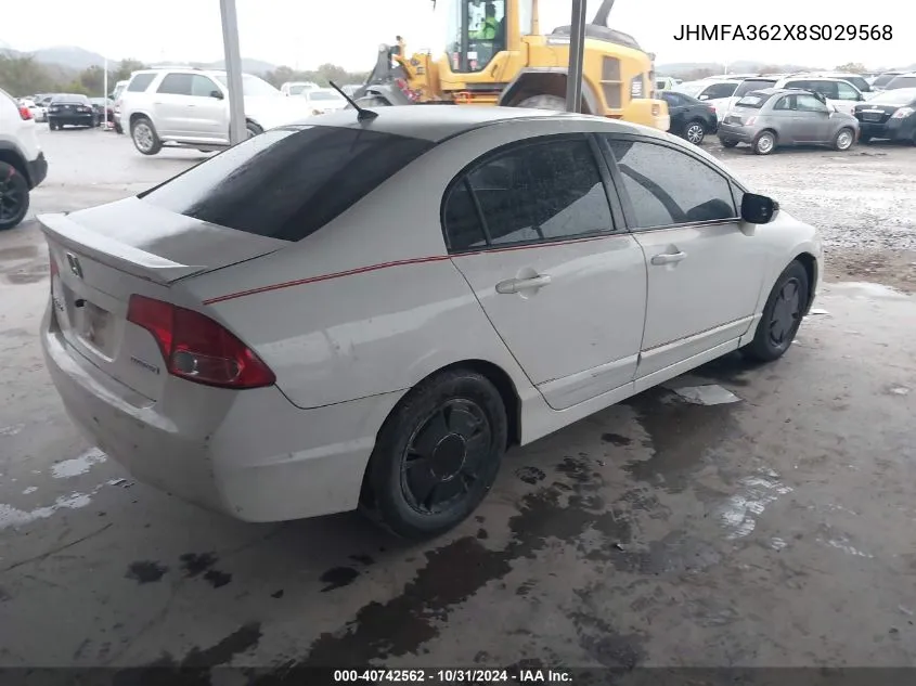 JHMFA362X8S029568 2008 Honda Civic Hybrid