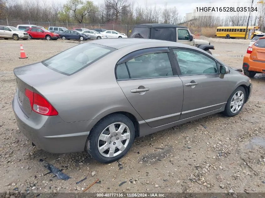 1HGFA16528L035134 2008 Honda Civic Lx