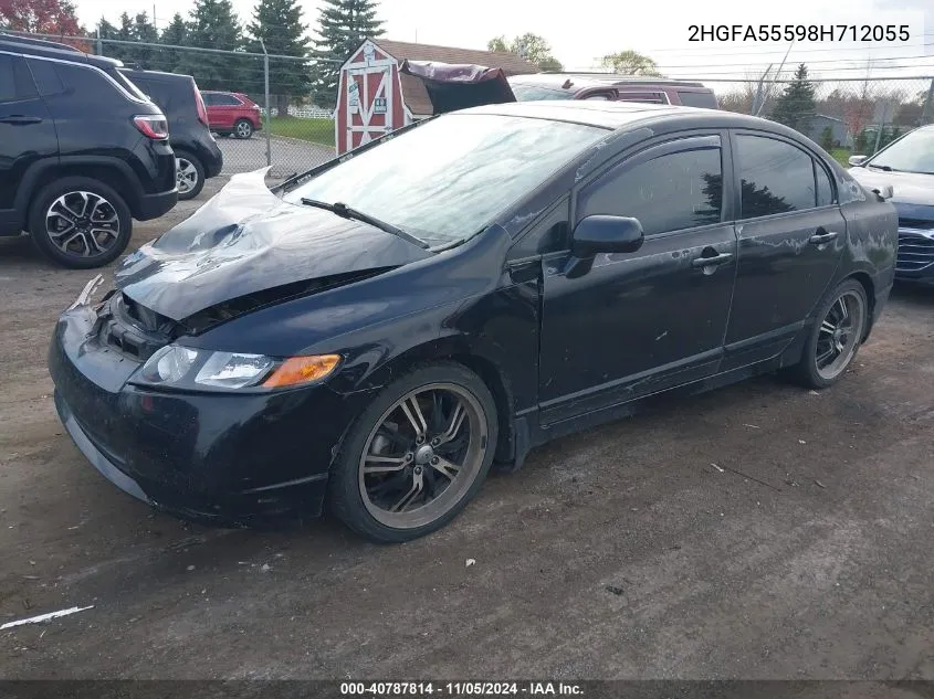 2008 Honda Civic Si/Si Mugen VIN: 2HGFA55598H712055 Lot: 40787814