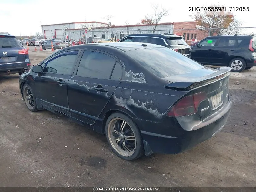 2008 Honda Civic Si/Si Mugen VIN: 2HGFA55598H712055 Lot: 40787814