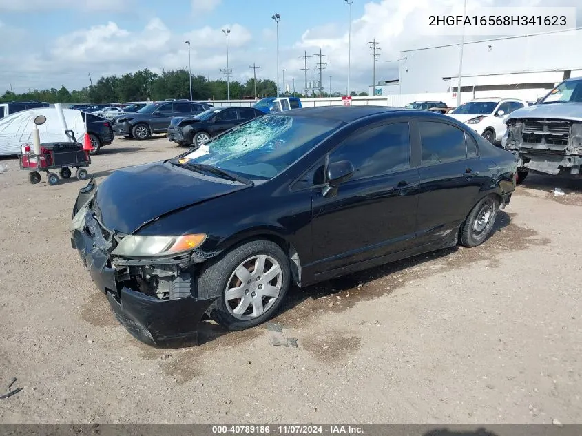 2008 Honda Civic Lx VIN: 2HGFA16568H341623 Lot: 40789186