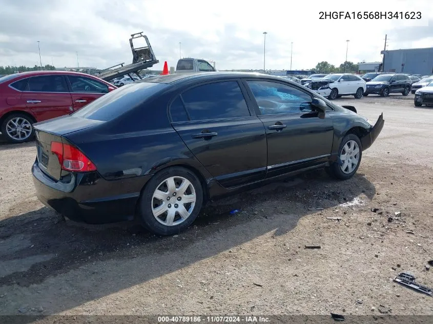 2008 Honda Civic Lx VIN: 2HGFA16568H341623 Lot: 40789186