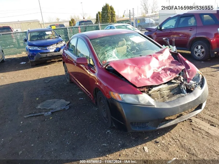 2HGFA16598H536955 2008 Honda Civic Lx