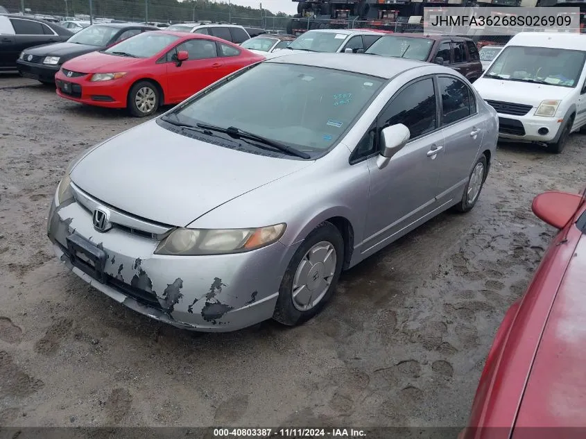 JHMFA36268S026909 2008 Honda Civic Hybrid