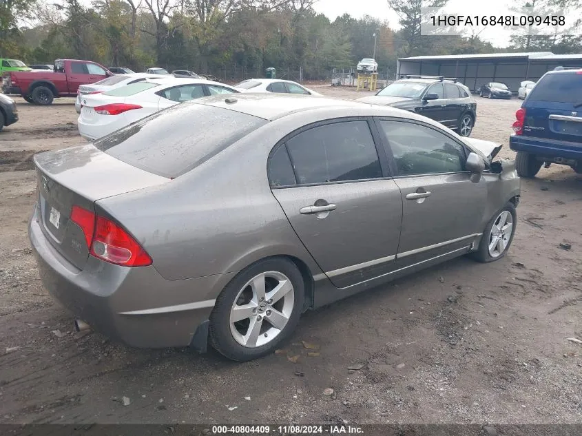 2008 Honda Civic Ex VIN: 1HGFA16848L099458 Lot: 40804409