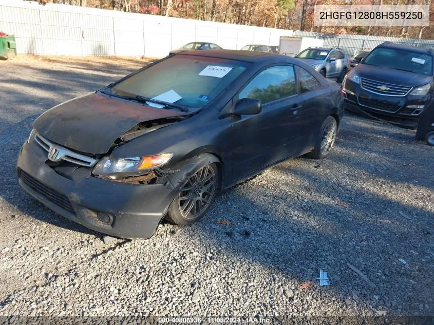 2008 Honda Civic Ex VIN: 2HGFG12808H559250 Lot: 40806936