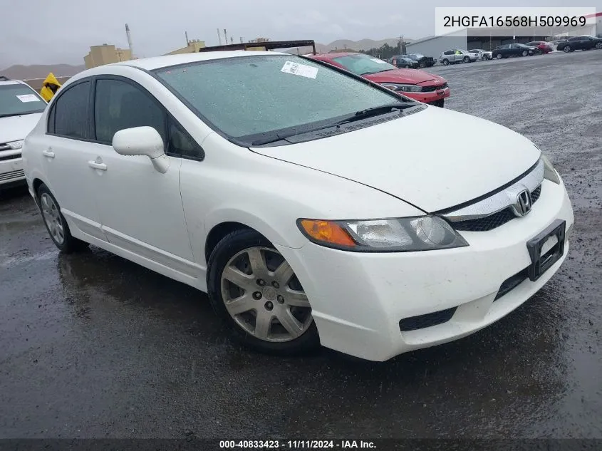 2008 Honda Civic Lx VIN: 2HGFA16568H509969 Lot: 40833423