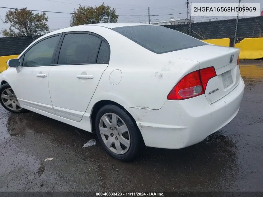 2008 Honda Civic Lx VIN: 2HGFA16568H509969 Lot: 40833423