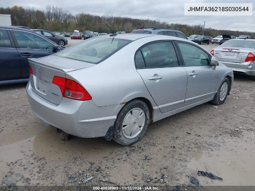 2008 Honda Civic Hybrid VIN: JHMFA36218S030544 Lot: 40838903