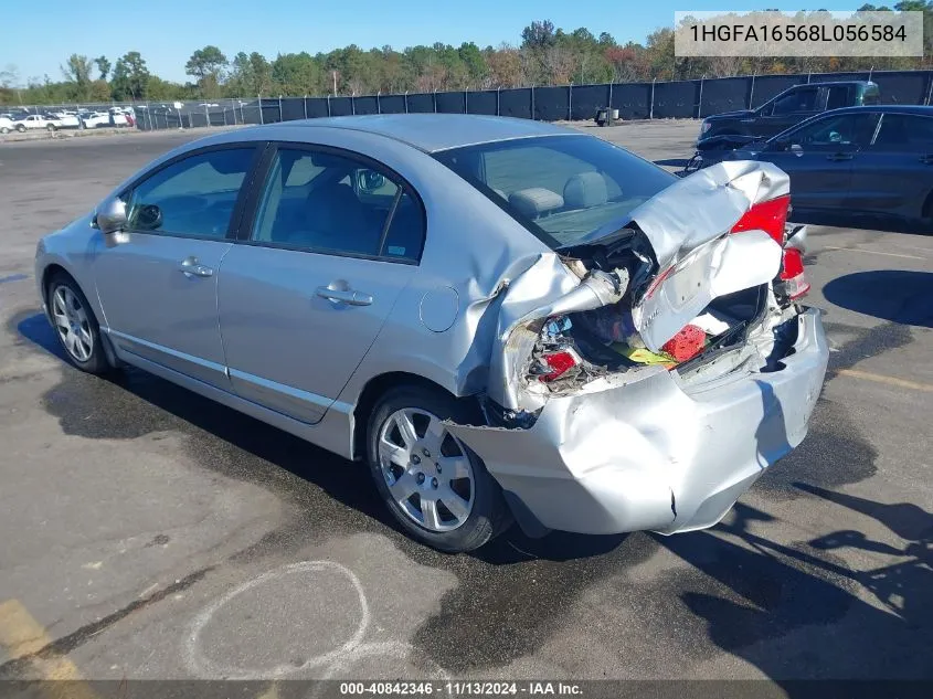 2008 Honda Civic Lx VIN: 1HGFA16568L056584 Lot: 40842346