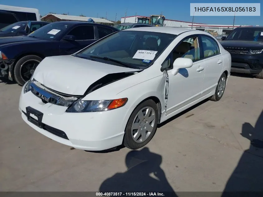 2008 Honda Civic Lx VIN: 1HGFA165X8L056183 Lot: 40873517