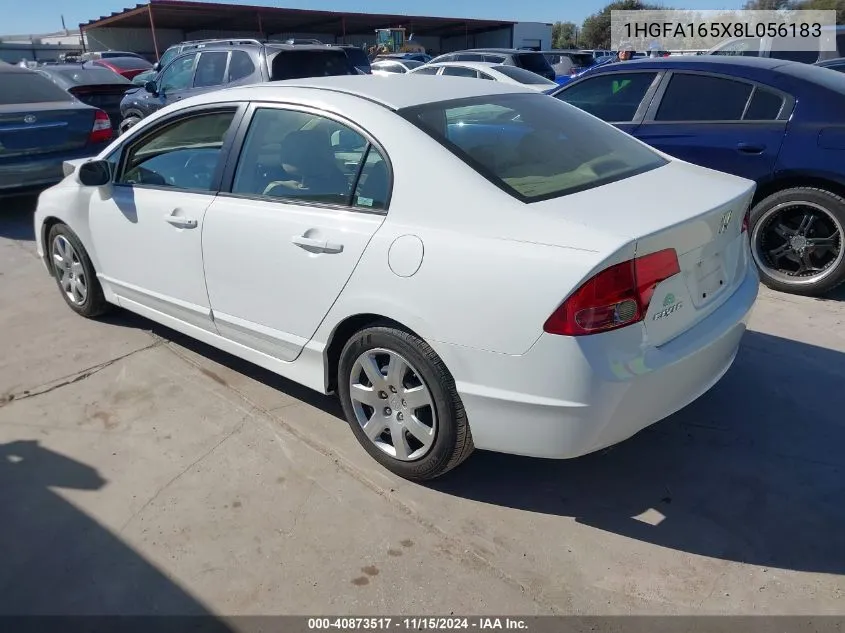 2008 Honda Civic Lx VIN: 1HGFA165X8L056183 Lot: 40873517