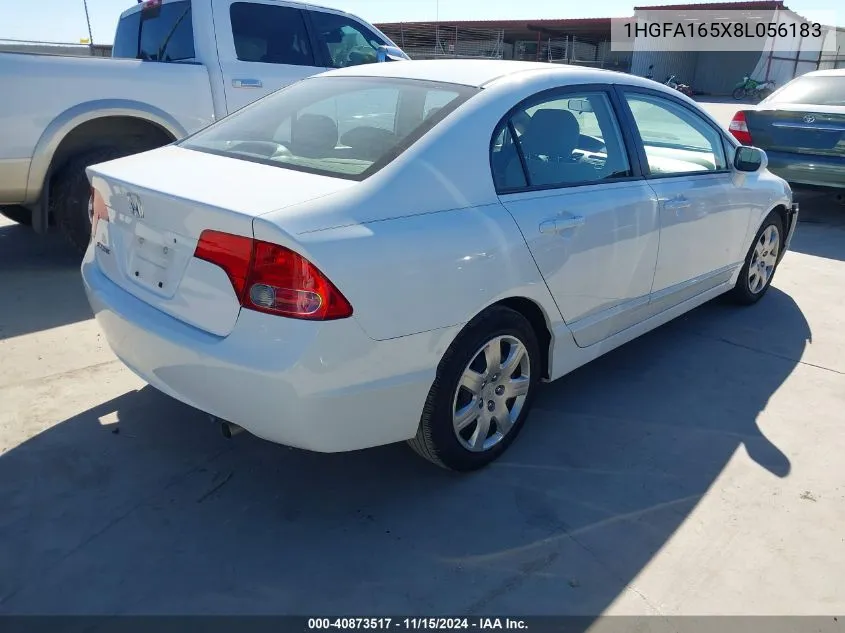 2008 Honda Civic Lx VIN: 1HGFA165X8L056183 Lot: 40873517