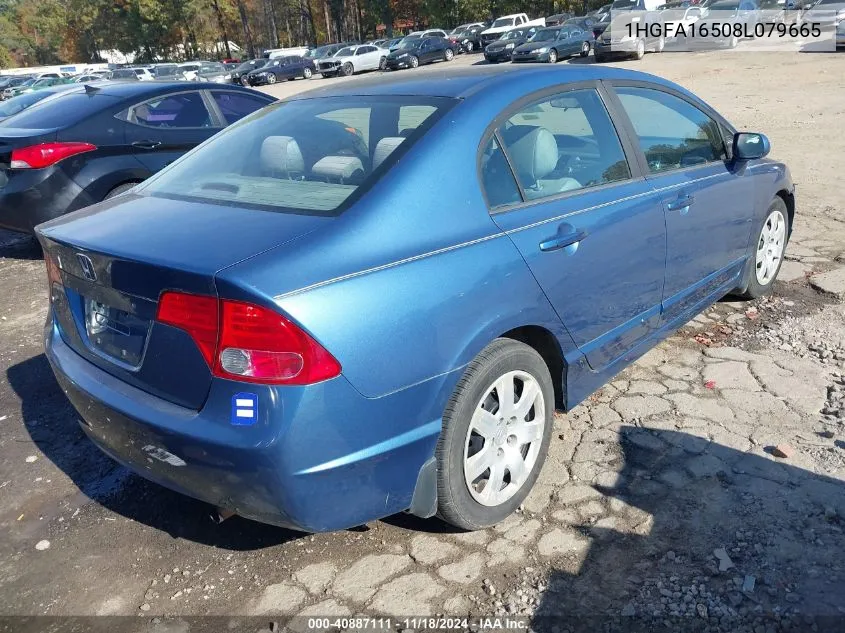 2008 Honda Civic Lx VIN: 1HGFA16508L079665 Lot: 40887111