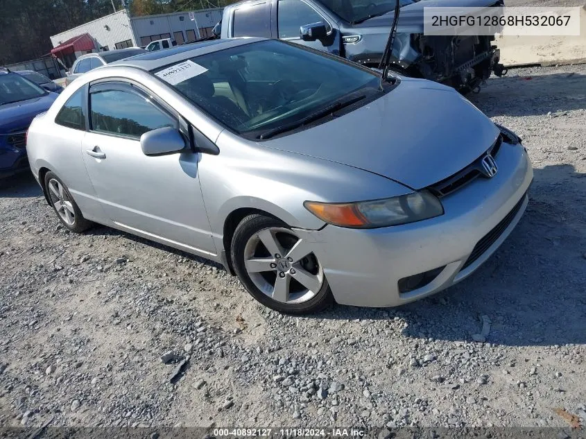 2008 Honda Civic Ex VIN: 2HGFG12868H532067 Lot: 40892127