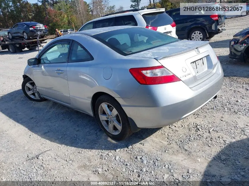 2008 Honda Civic Ex VIN: 2HGFG12868H532067 Lot: 40892127