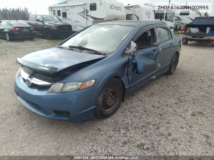 2009 Honda Civic Sdn VIN: 2HGFA16009H003995 Lot: 12081024