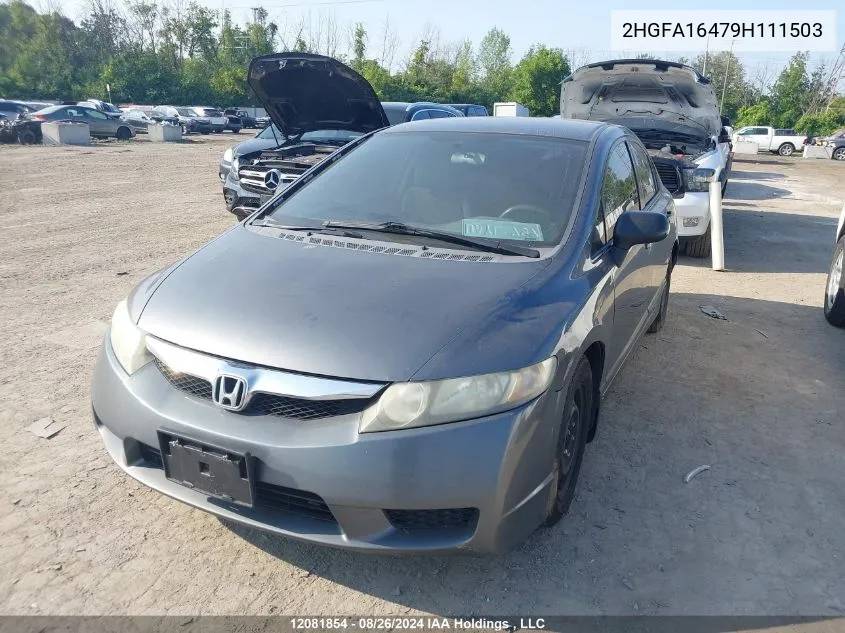 2009 Honda Civic Sdn VIN: 2HGFA16479H111503 Lot: 12081854