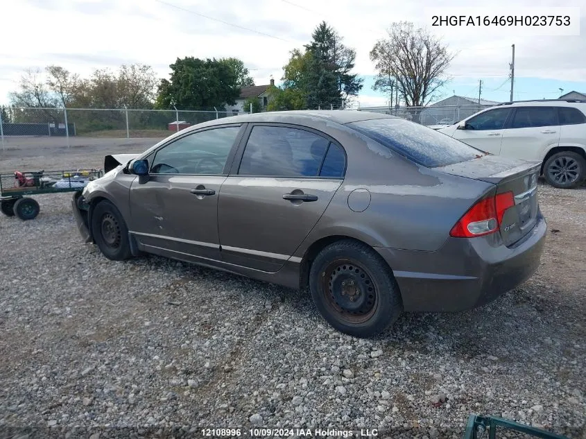 2009 Honda Civic Sdn VIN: 2HGFA16469H023753 Lot: 12108996