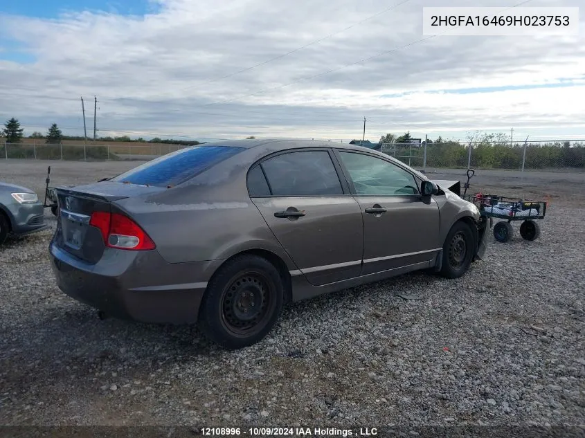 2009 Honda Civic Sdn VIN: 2HGFA16469H023753 Lot: 12108996