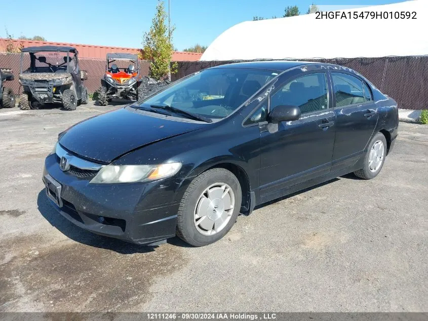 2009 Honda Civic Sdn VIN: 2HGFA15479H010592 Lot: 12111246