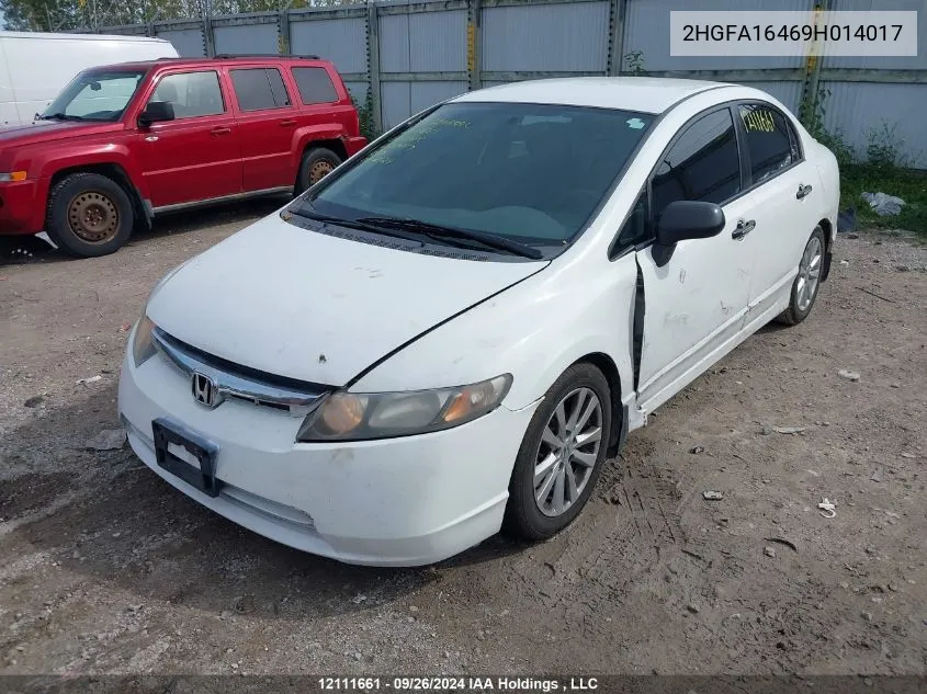 2009 Honda Civic Dx-G VIN: 2HGFA16469H014017 Lot: 12111661