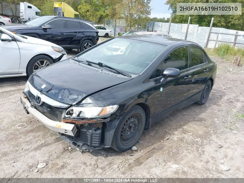 2HGFA16619H102510 2009 Honda Civic Sdn