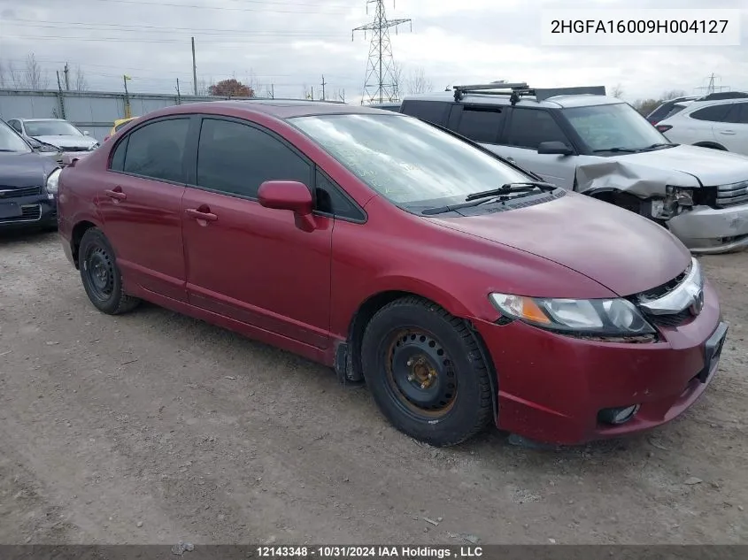 2009 Honda Civic Sdn VIN: 2HGFA16009H004127 Lot: 12143348