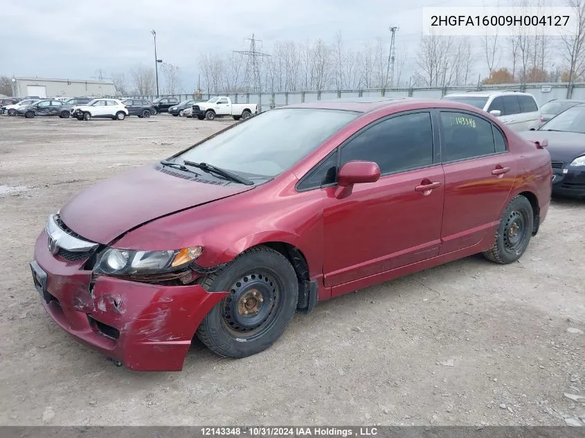 2009 Honda Civic Sdn VIN: 2HGFA16009H004127 Lot: 12143348