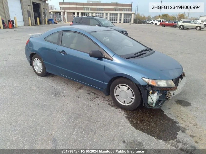 2HGFG12349H006994 2009 Honda Civic Dx-G